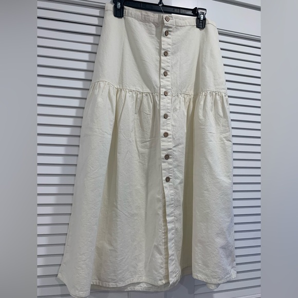 NWOT Free People One Juliette maxi boho  skirt button down size 8 - Picture 2 of 7